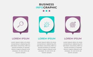 Infographic design business template with icons and 3 options or steps vector