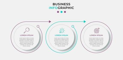 Infographic design business template with icons and 3 options or steps vector