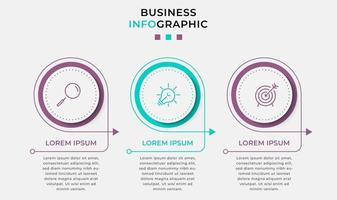 Infographic design business template with icons and 3 options or steps vector