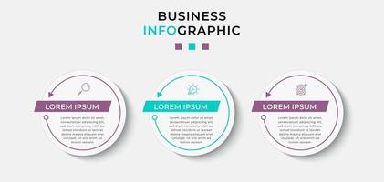 Infographic design business template with icons and 3 options or steps vector