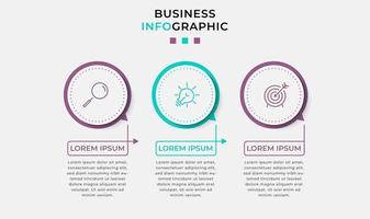 Infographic design business template with icons and 3 options or steps vector