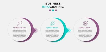 Infographic design business template with icons and 3 options or steps vector