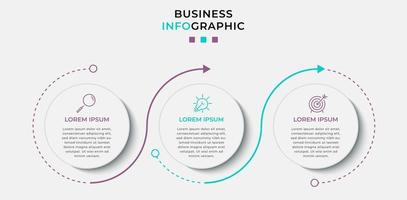 Infographic design business template with icons and 3 options or steps vector