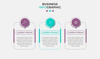 Infographic design business template with icons and 3 options or steps vector