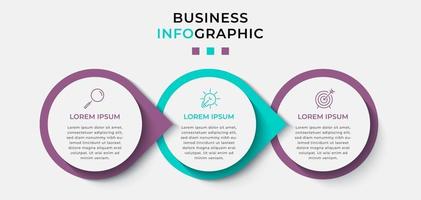 Infographic design business template with icons and 3 options or steps vector