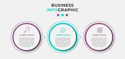 Infographic design business template with icons and 3 options or steps vector