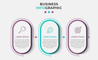 Infographic design business template with icons and 3 options or steps vector