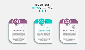 Infographic design business template with icons and 3 options or steps vector