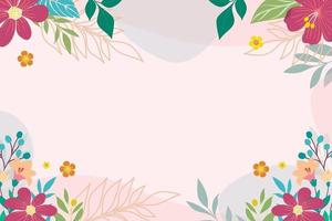 Beautiful floral background template vector