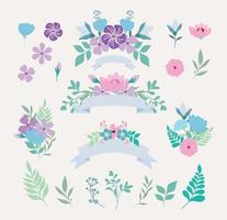 Floral element for widding invitation vector