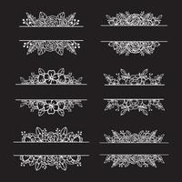 Beautiful floral with space in the midle vector
