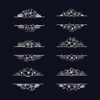 Beautiful floral with space in the midle vector