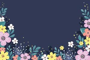 Beautiful floral background template vector