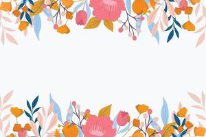 Beautiful floral background template vector