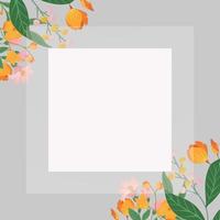 Beautiful floral background template vector