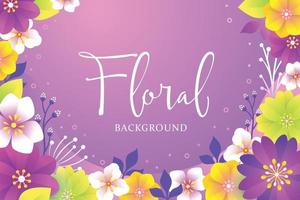Beautiful floral background template vector