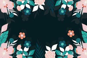 Beautiful floral background template vector