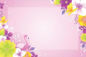 Beautiful floral background template vector