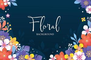 Beautiful floral background template vector