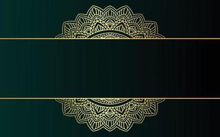 Luxury gold mandala ornate background for wedding invitation vector