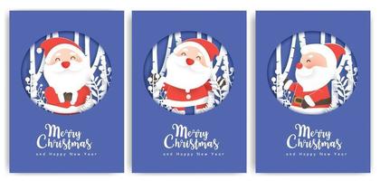 Christmas cards  and new year greeting cards . vector