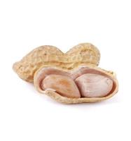Peanut shell isolated on white photo