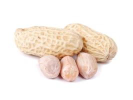 Peanut shell isolated on white photo