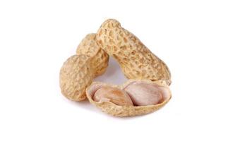 Peanut shell isolated on white photo