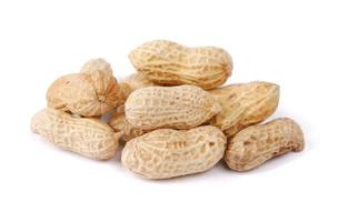 Peanut shell isolated on white photo