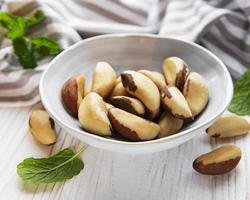 Bowl with Brazil nuts photo