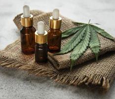CBD oil, hemp tincture, cannabis cosmetic product for skin care. photo