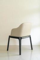 Leather dining seat chair with wall photo