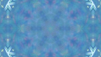 abstrakter blauer Kaleidoskophintergrund mit Muster video