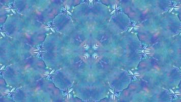 Abstract Blue Winter Kaleidoscope Background with Luminous Pattern video