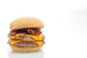 Hamburger on white background photo