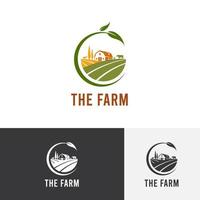 Farm house vector logo template