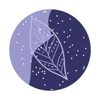 Round stories covers leaf design vector