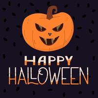 Halloween pumpkin poster. Halloween concept. vector