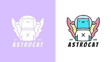 hype cat astronaut with fire. illustration for t-shirt vector