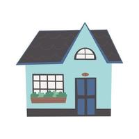 linda casa colorida casa de guardería de ilustración plana vector colorido
