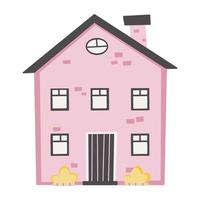 Cute colorful house colorful vector flat illustration Nursery  house