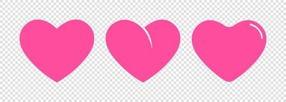 Pink heart icon design. Vector illustration. Eps10