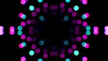boucle étalée de particules de bokeh de lumière de couleur néon