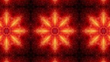 Glowing Red Tangled Line Kaleidoscope Background Loop video
