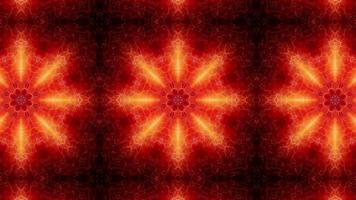 Glowing Red Tangled Line Kaleidoscope Background Loop video