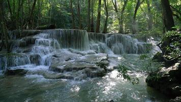 The Huay Mae Kamin Waterfall in Kanchanaburi Thailand video