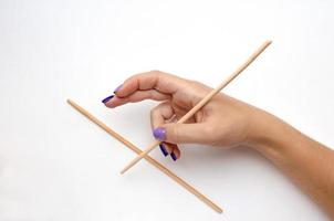 An example of how to hold sticks photo