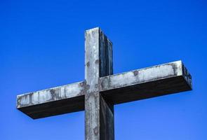 Monument. Metal cross of memory. photo