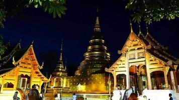 lapso de tiempo de wat phra singh en chiang mai, tailandia