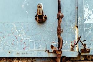 Blue grunge metal plate texture. photo